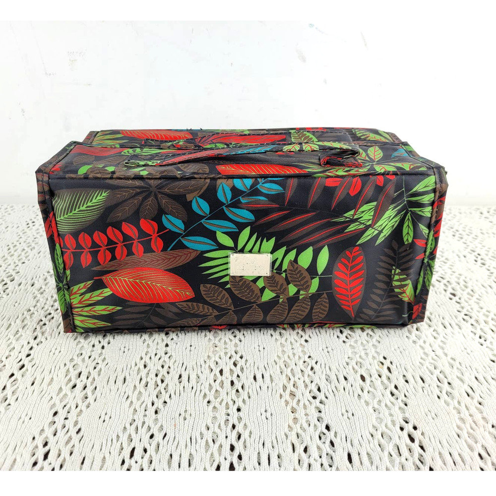 JM New York Floral Flowers Cosmetic Carry On Travel Toiletry Organizer Bag